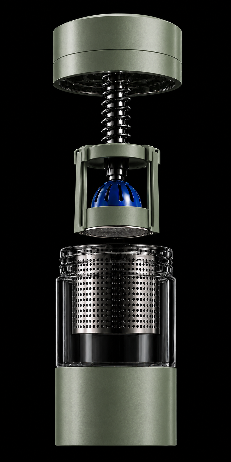 Reblewm dispensing system activating a pod into water